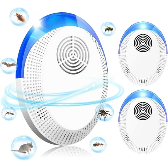 Meuvax Electronic Pest Repeller 2 Pack, Ultrasonic Rodent Mouse Repellent Plug in for House Kitchen Garage Warehouse