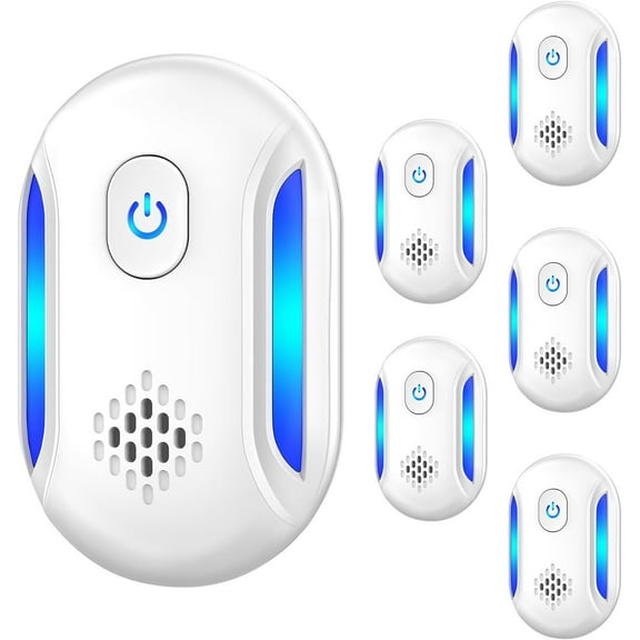 Meuvax Rodent Repelent Plug in Indoor, 6 Pack Electric Pest Control Indoor for Mouse, Rodent, Bugs, Roach, Mosquito