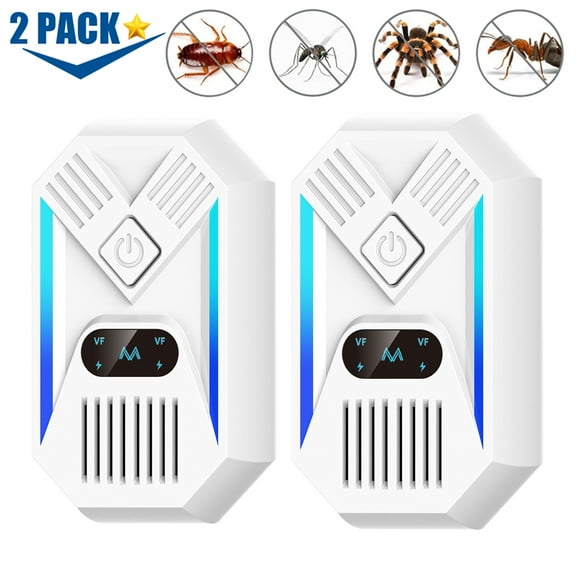 Meuvax Ultrasonic Pest Repeler Plug in, 2 Packs Electronic Pest Control Indoor for Mice, Bugs, Rodents, Mosquitoes, Rats, Roaches, Mouse Deterrent for Home, Kitchen, Garage, Basement, Office