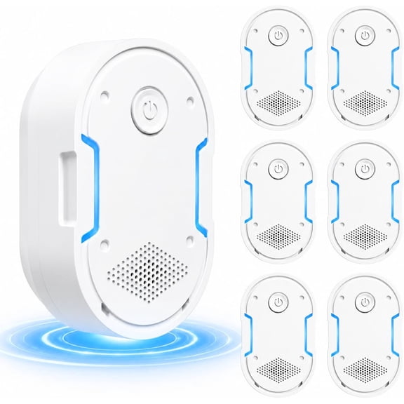 Meuvax Ultrasonic Pest Repeller Plug in, 6PCS Mouse Rodent Repelent for Indoor Use, Effective Plug in Pest Control for Mice, Roaches, Rats, Bugs, Mosquitoes, Spiders, Cockroaches