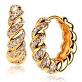 thumbnail image 1 of MEVECCO 14K Gold Plated Cute Tiny Drop Ball Huggie Hoop Earrings for Women Jewelry Gift, 1 of 6