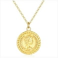 thumbnail image 1 of Mevecco 14K Gold Plated Elizabethan Medallion Necklace for Women Jewelry Gift, 1 of 6