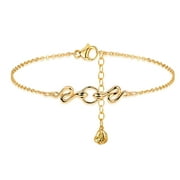 Mevecco 14k Gold Plated Dainty Minimalist Snake Bracelet for Women Jewelry Gift