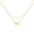 thumbnail image 1 of MEVECCO 14K Gold Plated Dainty Cute Handmade Layered Choker Butterfly Necklace for Women Jewelry Gift, 1 of 6