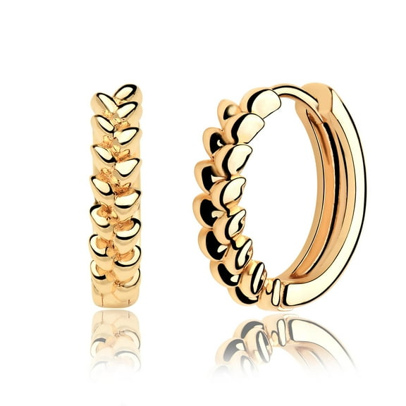 Mevecco 18K Gold Plated Dainty Minimalist Huggie Hoop Earring for Women Jewelry Gift