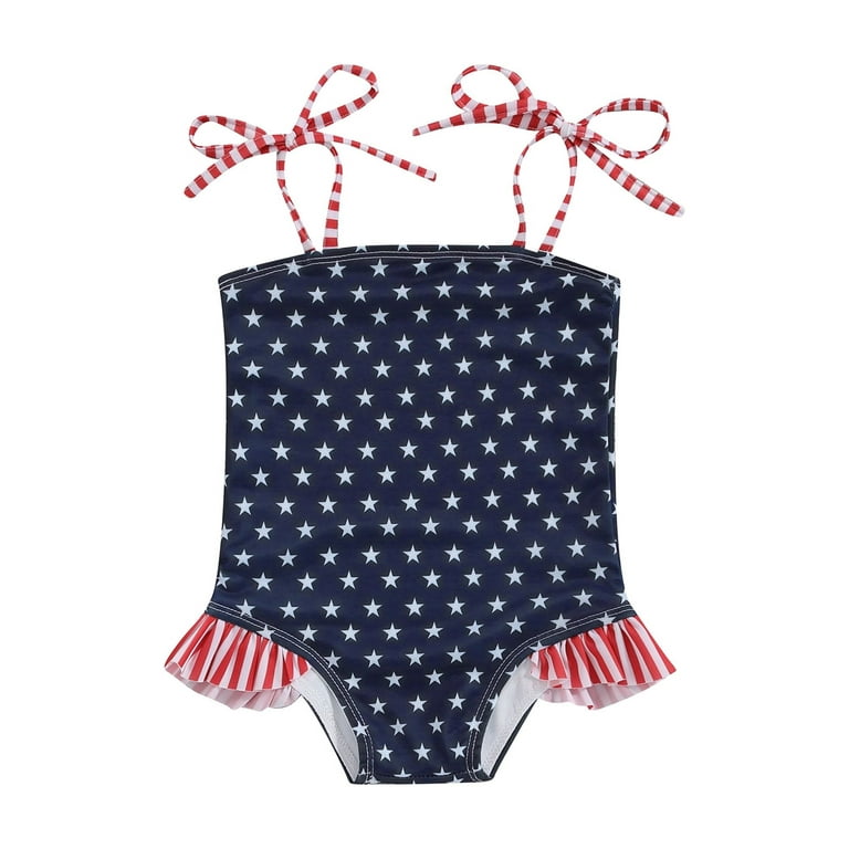 Blue bathing suit with white stars hotsell