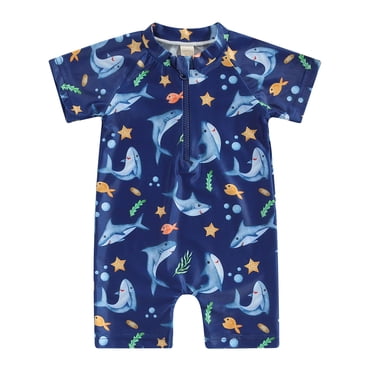 Swimsuit Boy Baby Toddler Boys Short Sleeve Cartoon Dinosaur Prints Tops Shorts Hat Swimwear Beach Swimsuit Set Bathing Suit Rash Guards With Hat UPF