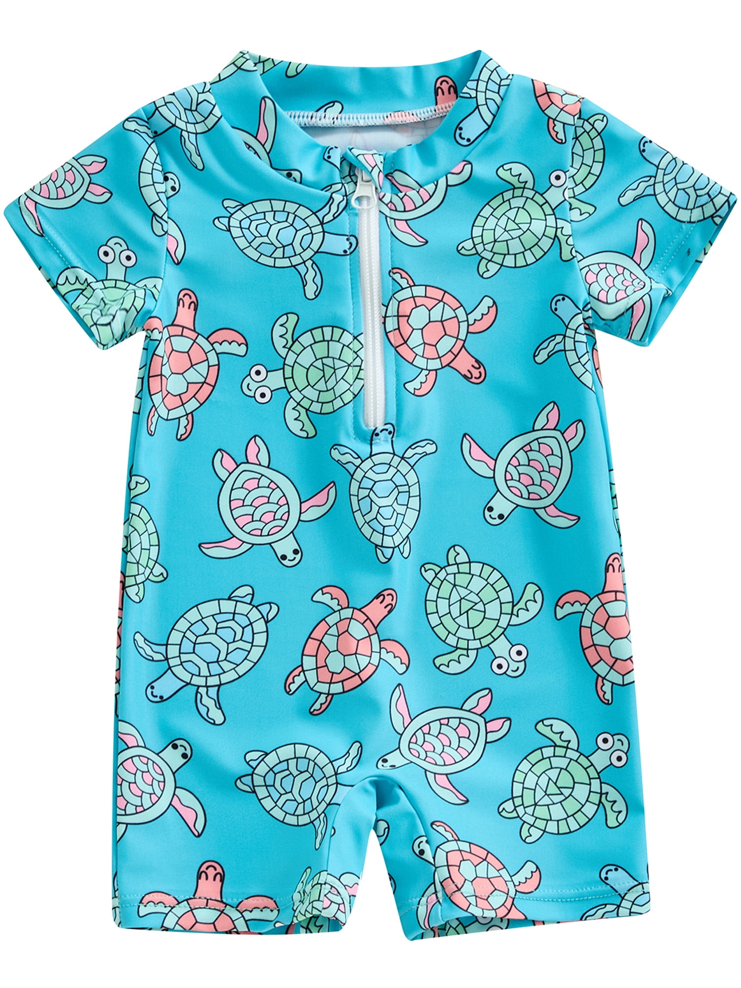 Mevireiy Baby Boy Rash Guard Swimsuit Sun Protection One Piece Zipper