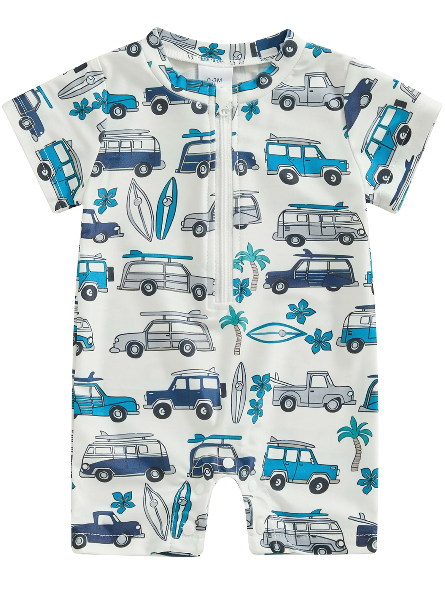 Mevireiy Baby Boy Rash Guard Swimsuit Sun Protection One Piece Zipper