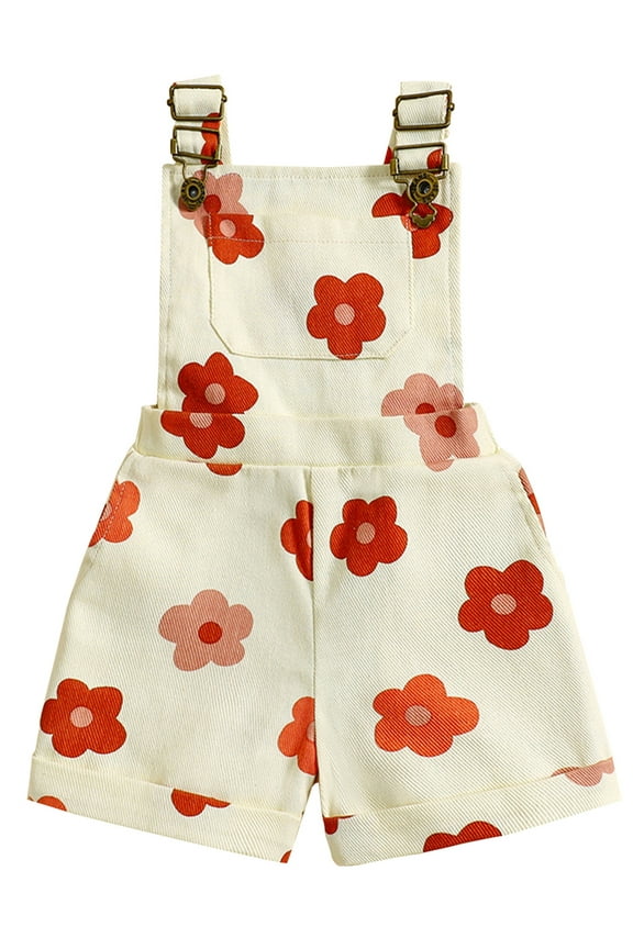 Baby Girls Button Denim Shortalls Romper Suspender Overalls Shorts Backless Jumpsuit