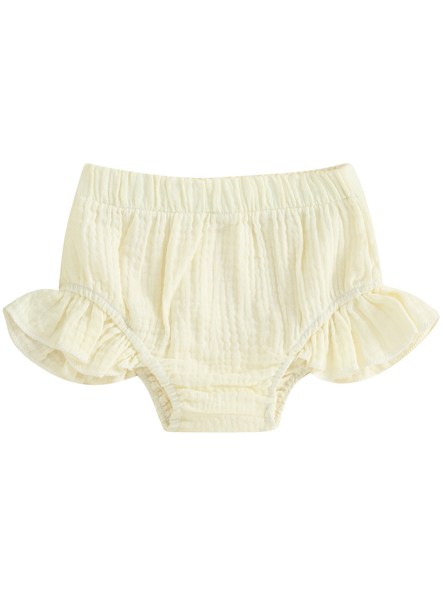 Mevireiy Baby Girls Cotton Gauze Ruffle Bloomer Shorts Ruffle Diaper