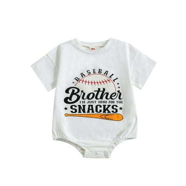 Mevireiy Infant Baby Boy Baseball Romper Letter Print Short Sleeve Jumpsuit Onesie Bodysuit