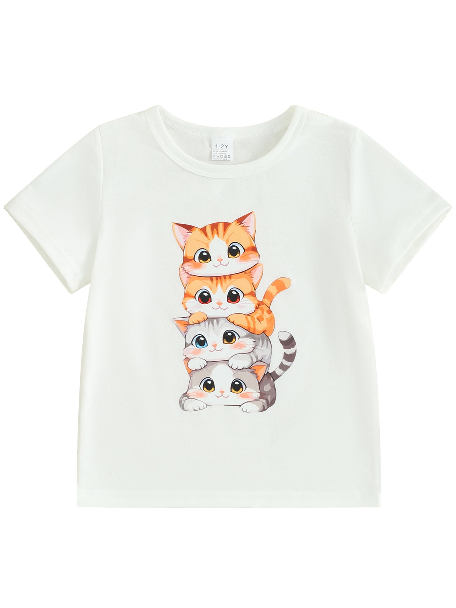 Summer Girls’ Princess Cartoon Pattern T-shirt in European and American Style main image 1