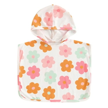 Mevireiy Toddler Swim Cover Up Hooded Bath Poncho Towel Cloak Coverups for Beach, Pool, Bath