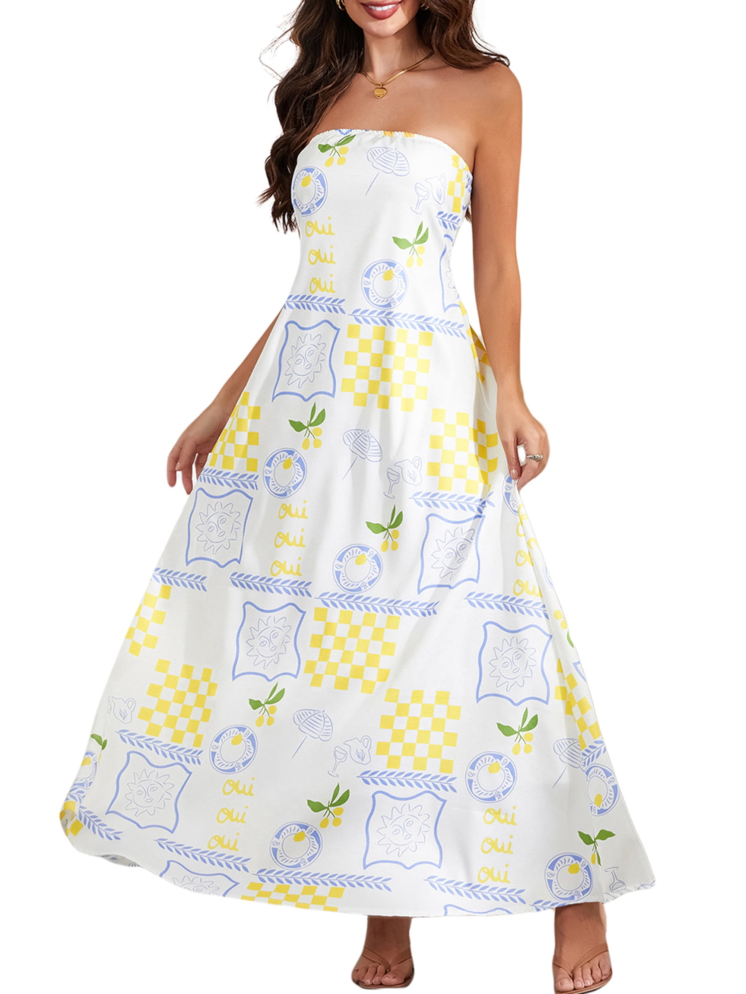 Mevireiy Women Strapless Tube Dress Abstract Printed Flowy Off Shoulder Y2K Beach Bandeau Dresses - Walmart.com Mevireiy Women Strapless Tube Dress Abstract Printed Flowy Off Shoulder Y2K Beach Bandeau Dresses - Walmart.com