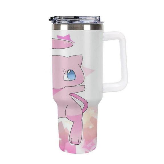 Mew 40oz Large Capacity Car Cup Tumbler with Handle And Straw Lid, Insulated Stainless Steel Double Wall Vacuum Travel Mug, Leak-proof Large Capacity Car Cup,Cupholder Friendly, Keeps Cold Or Hot