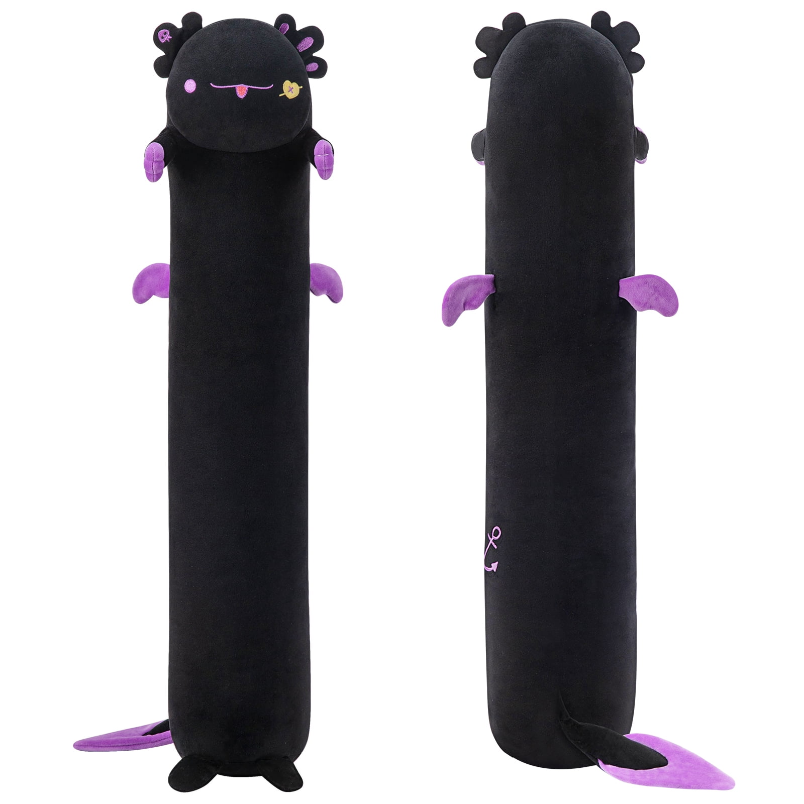 Mewaii 43" Soft Black Axolotl Big Toy Stuffed Animals Kawaii Plush Body