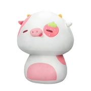 Mewaii 7.5" Mushroom Plush, Strawberry Cow Plush Pillow Soft Plushies Squishy Pillow, Cute Stuffed Animals Kawaii Plush Toys