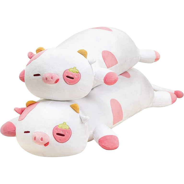 Mewaii Strawberry Cow Plush Body Pillow - 35