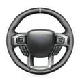 thumbnail image 1 of Mewant Hand-Stitched Black Steering Wheel Cover for Ford F-150 2015-2020 F-250 F-350 2017-2022, 1 of 6