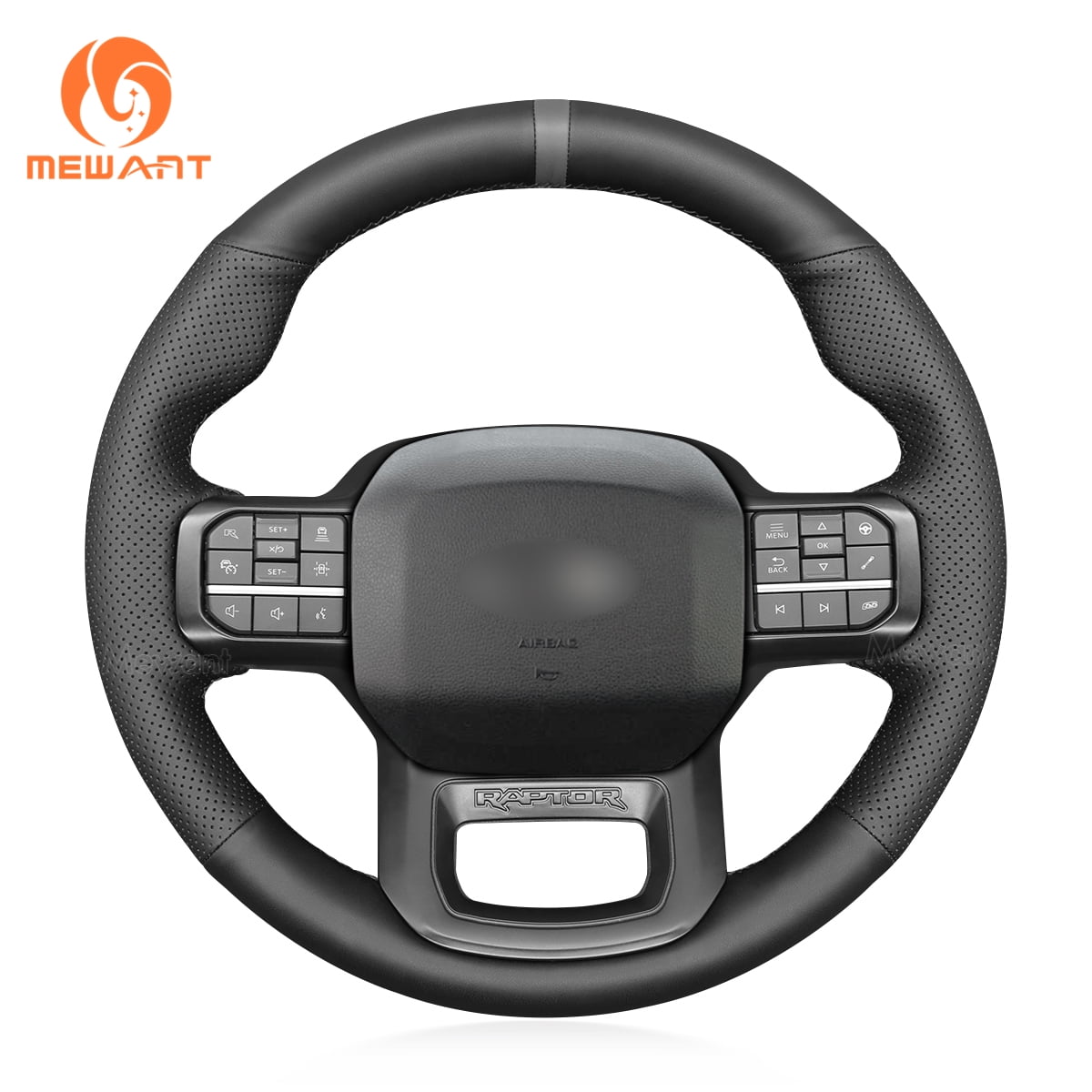 Mewant Handsewing Car Steering Wheel Cover for Ford F150 F150 Raptor F250 F250 Raptor 2021