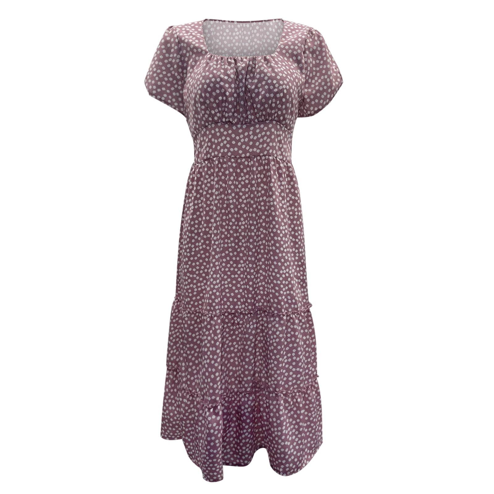 Mewcaen Women's Summer Dress Flare Sleeve Dress Floral Print Casual