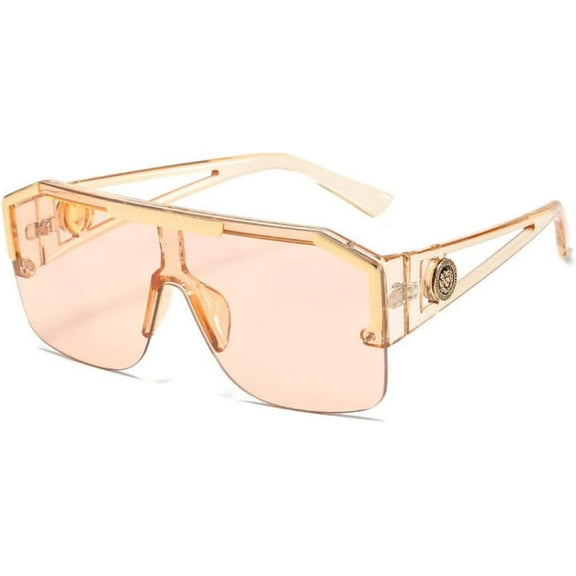 Mewfacos Oversized Sunglasses Men Women Vintage Big Frame Gradient Driving Sun Glasses UV400 Eyewear