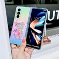 thumbnail image 1 of Mewfacos- Rainbow Gradient Transparent Phone Case for Samsung Galaxy Z Fold 5 4 3 Cute 3D Crystal Bracket Hard Ultrathin Cover,Rainbow,for Z Fold 4 (for Z Fold 3,with Bracket), 1 of 4