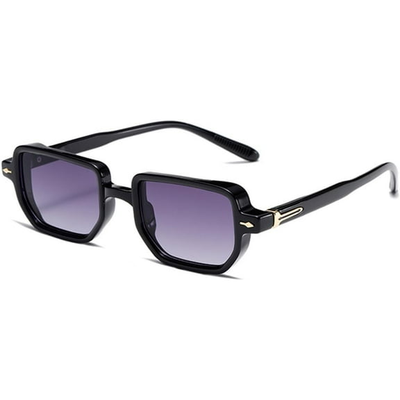 Mewfacos Retro Rectangle Rivets Men Punk Gradient Sunglasses Shades UV400 Sun Glasses