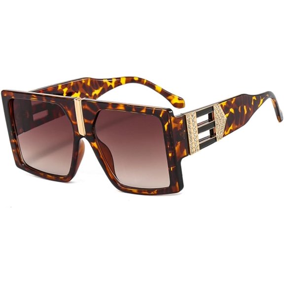 Mewfacos Sunglasses Men Women Gradients Lens PC Frame Metal Alloy Decoration Sunglasses