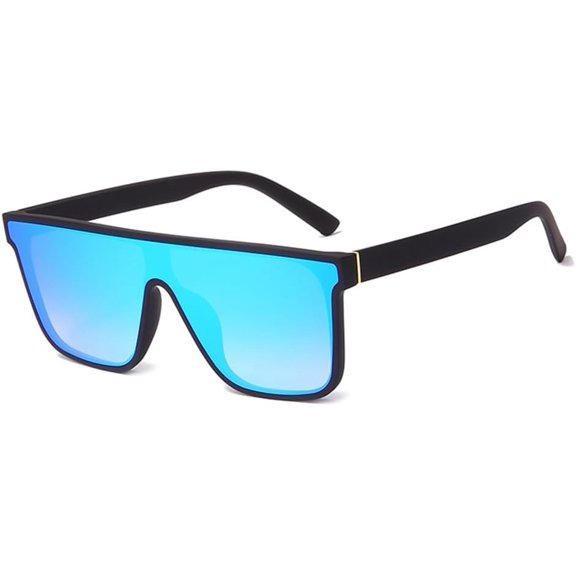 Mewfacos Vintage Sunglasses Women Oversized Sun Glasses For Men One Piece Sunglass Shades UV400