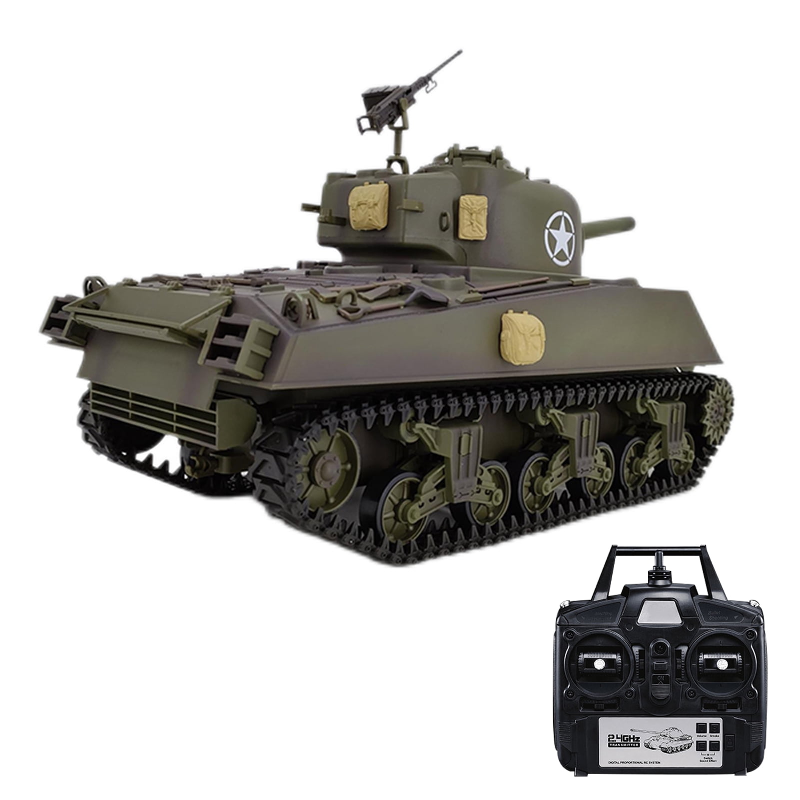Mewmewcat RC Tanks 1/16 Army Tank Toys for Boys Remote Control Vehicles