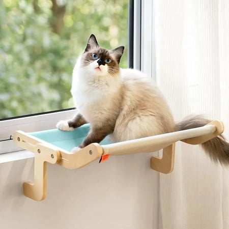 MewooFun Cat Window Seat Perch Cat Hammock Window Bed Shelves for Indoor No Drilling No Suction Cup Hold Up to 40 LB