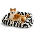 thumbnail image 1 of Mewoofun Fluffy Soft Dog Bed Couch, Large Cat Sofa for Dogs &Cats,Black & White,35.5 x 23.6, 1 of 7