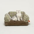 thumbnail image 1 of Mewoofun Pet Couch Bed, Washable Cat Beds for Medium Small Dogs & Cats, Durable Dog Beds with Non-Slip Bottom, Fluffy Cat Couch,Vintage Green, 1 of 8