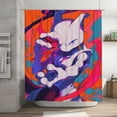 thumbnail image 1 of Shower Curtain Cartoon Art Bath Shower Curtains with 12 Hooks, Waterproof Washable Polyester Bathroom Home Decor Set 72x72 Inch, Plastic, 1 of 8