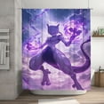 thumbnail image 1 of Mewtwo Shower Curtain Cartoon Art Bath Shower Curtains with 12 Hooks, Waterproof Washable Polyester Bathroom Home Decor Set 72x72 Inch, Plastic, 1 of 8