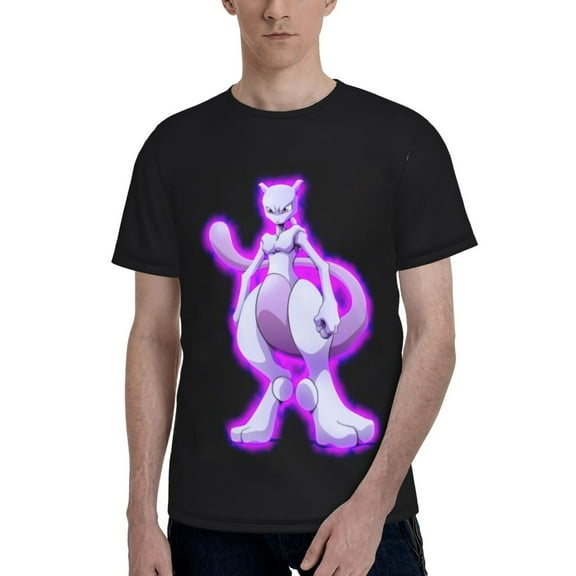 Mewtwo T Shirt For Men Women, Graphic Print Casual Unisex Short Sleeve Summer Funny Top Tees Shirt
