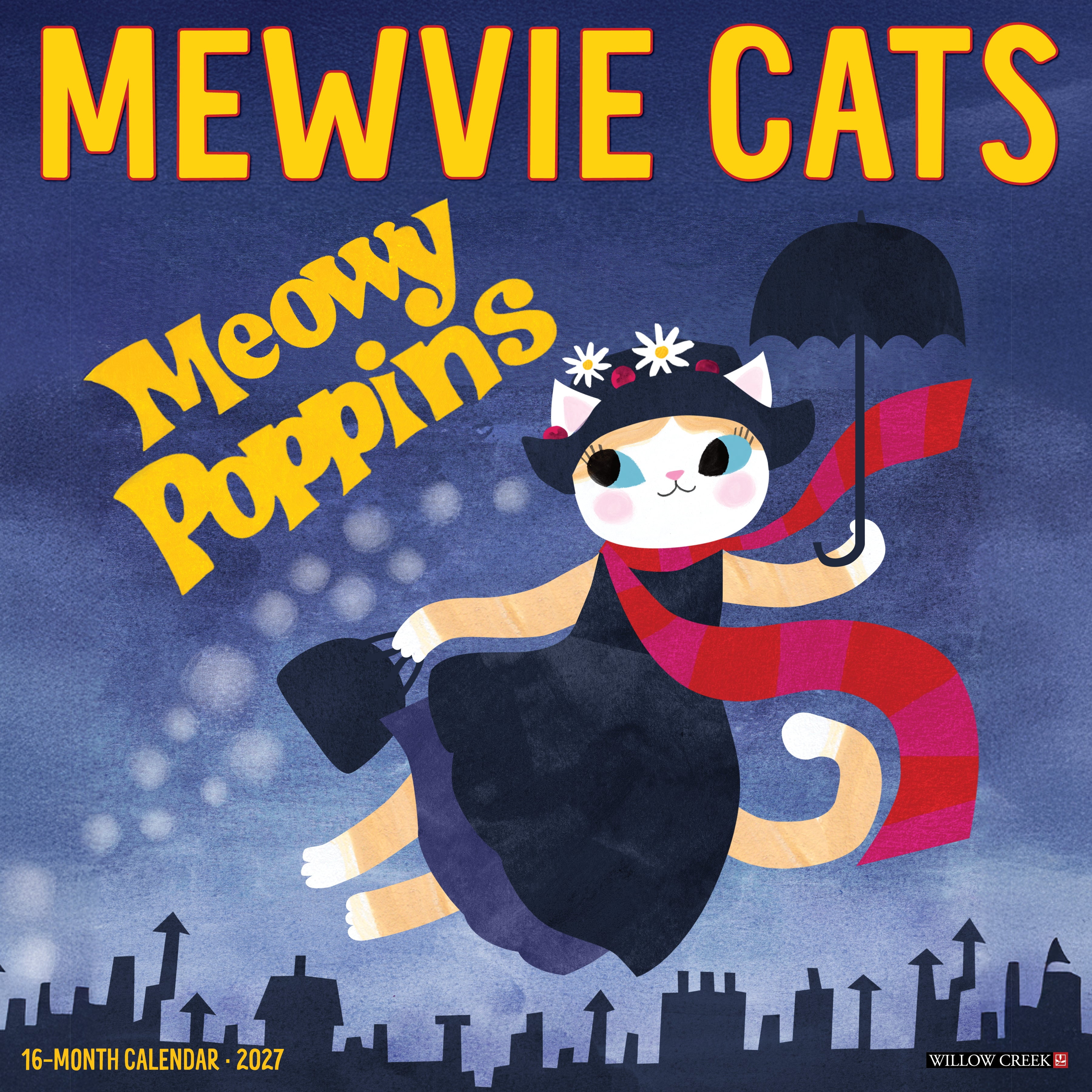 Willow Creek Press, Mewvie Cats 2027 Wall Calendar