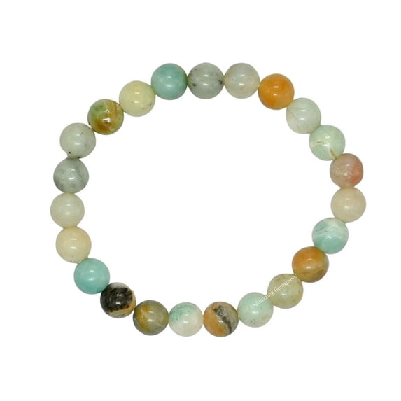 Mex Amazonite Bracelet - 8mm Beaded Stretch Bracelet and Healing Stones