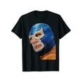 thumbnail image 1 of Mex-Art Demon Blue Lucha Libre Mexican Wrestler Legend T-Shirt, 100%Cotton, S-XXXL, Art T-Shirt for Men, 180g Weight Round-Neck, 1 of 10