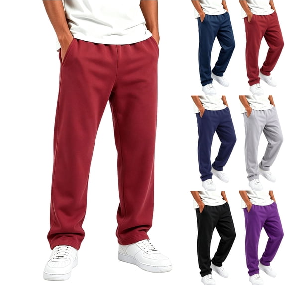 MexChoioe Big Kids Straight Leg Sweatpants Elastic Waist Soft Fabric Side Pockets Fall Winter Casual Sport Pants for Boys and Girls