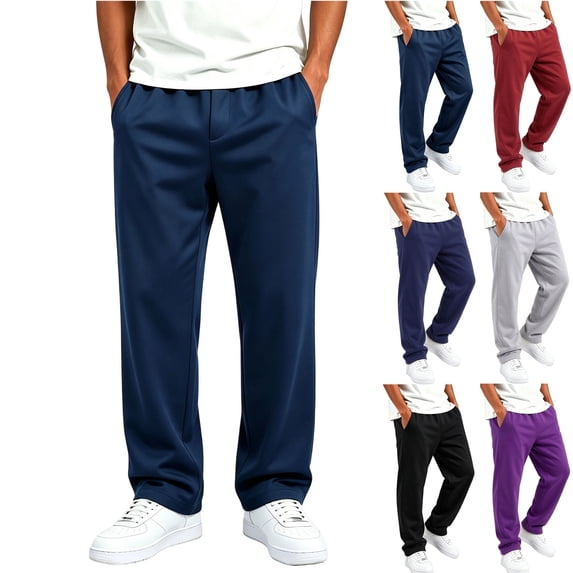 MexChoioe Big Kids Straight Leg Sweatpants Elastic Waist Soft Fabric Side Pockets Fall Winter Casual Sport Pants for Boys and Girls