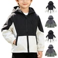 thumbnail image 1 of MexChoioe Boys Lightweight Color-Blocked Hooded Jacket Windproof Pocket Versatile Daily Cycling UPF 50+ Sun Protection Windbreaker for Boys, 1 of 7