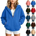 thumbnail image 1 of MexChoioe Boys and Girls Zip Up Hoodie Long Sleeve Hooded Sweatshirt Relaxed Cut Pockets Fall Winter Daily Wear Hooded Zip Jacket for kids, 1 of 7