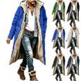 thumbnail image 1 of MexChoioe Mens Long Sherpa Lined Hooded Coat Full Zip Warm Thick Outerwear Fall Winter Casual Jacket for Mens, 1 of 5