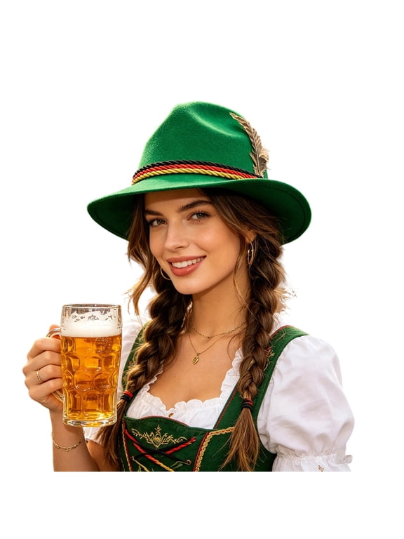 Women's Funny World Oktoberfest Hats for German Bavarian Alpine Cap