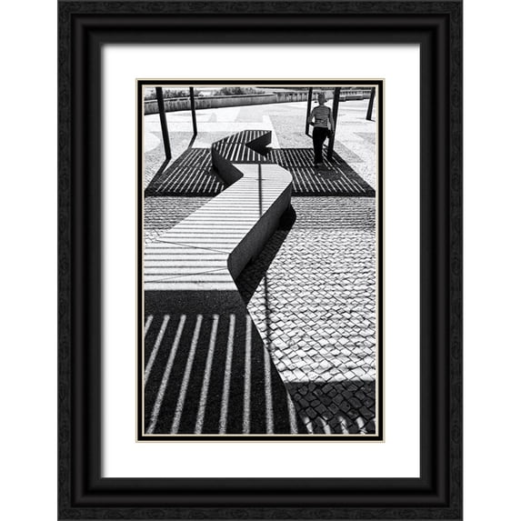 Mexia, Laura 13x18 Black Ornate Wood Framed with Double Matting Museum Art Print Titled - Civilian Stripes
