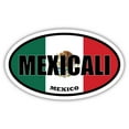 thumbnail image 1 of Mexicali Mexico Flag Oval Decal Vinyl Bumper Sticker 3x5 inches, 1 of 3