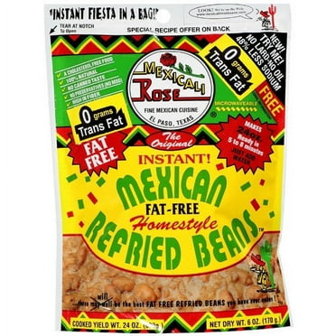 Mexicali Rose Fat Free Refried Beans The Original World's Greatest Instant Home Style, 6 oz